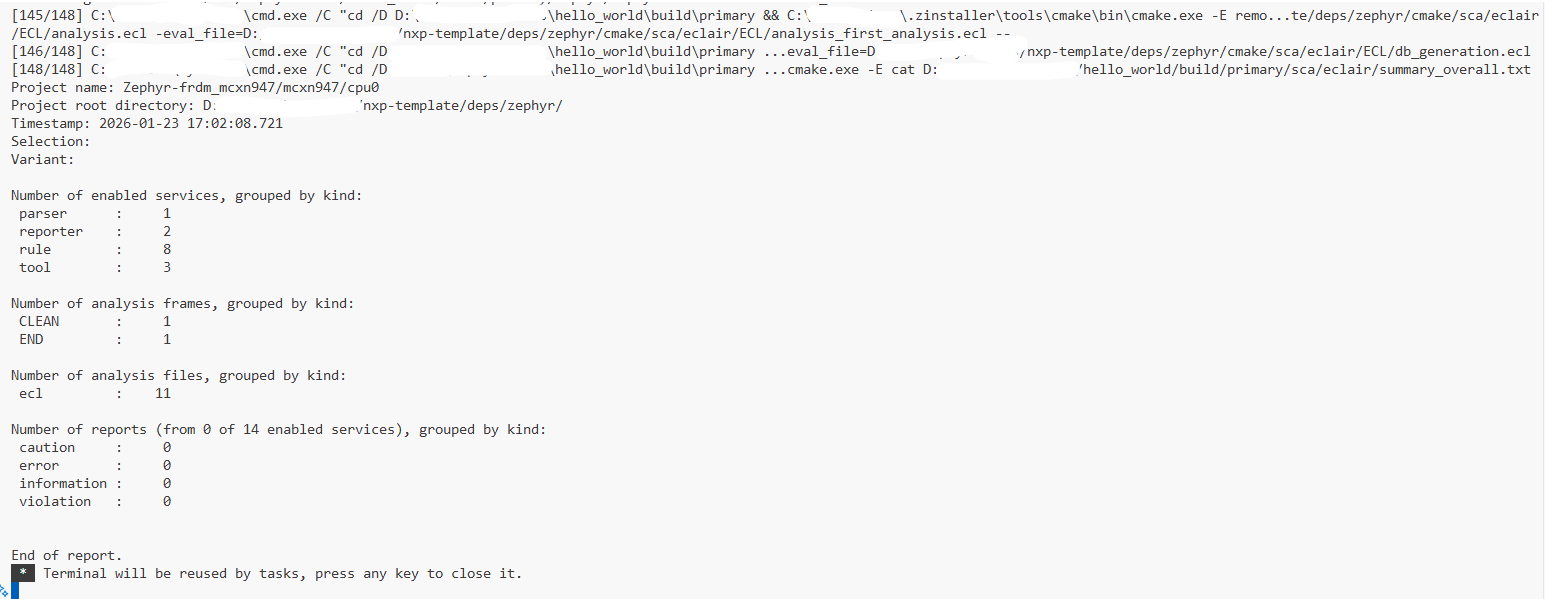 ECLAIR Manager terminal
